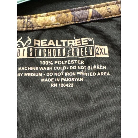 Realtree By Staghorn Creek Mens 2XL Camo & Orange Short Sleeve Shirt 100% Polyes - Picture 3 of 4